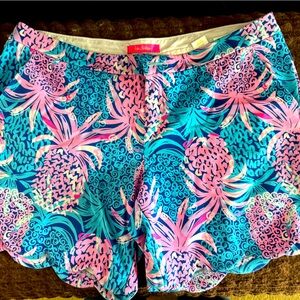 Lilly Pulitzer Pink and Blue Patterned Women Shorts